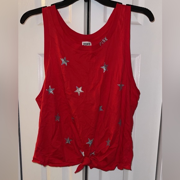 NWOT VS PINK Red and Silver Stars Tank - Picture 7 of 8